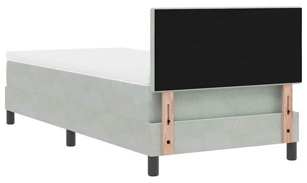Krevet s opruga kutije Svijetlo siva 100 x 200 cm Baršun - Svjetlosiva / 100 x 200 cm