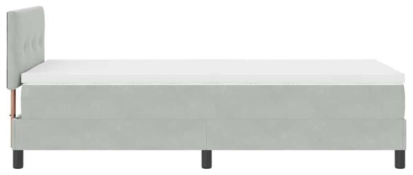 Krevet s opruga kutije Svijetlo siva 100 x 200 cm Baršun - Svjetlosiva / 100 x 200 cm