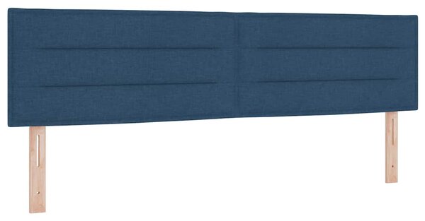 Krevet s opruga kutije s jastukom Plava 180 x 200 cm tkanina - Plava / 180 x 200 cm