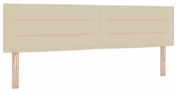Krevet s opruga kutije s jastukom Krema 180 x 200 cm tkanina - Krem / 180 x 200 cm