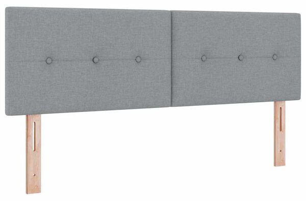 Krevet s opruga kutije Svijetlo siva 160 x 200 cm tkanina - Siva / 160 x 200 cm