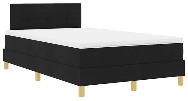 Krevet s opruga kutije s jastukom Crna 120 x 190 cm tkanina - Crna / 120 x 190 cm