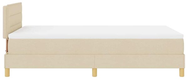 Krevet s opruga kutije s jastukom Krema 120 x 190 cm tkanina - Krem / 120 x 190 cm