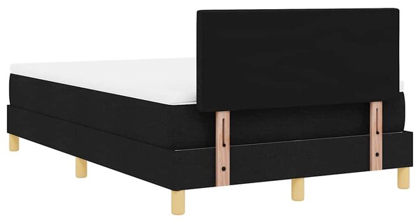 Krevet s opruga kutije s jastukom Crna 120 x 190 cm tkanina - Crna / 120 x 190 cm