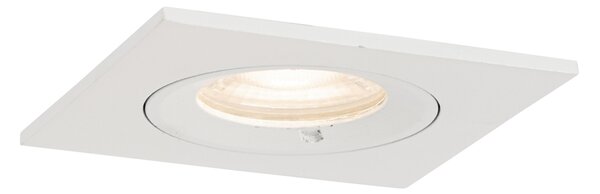 Set od 12 ugradbenih reflektora bijeli kvadratni GU10 50 mm IP44 - Xena