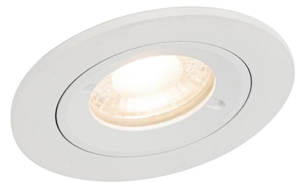Set od 6 ugradbenih reflektora bijeli okrugli GU10 50 mm IP44 - Xena