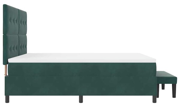 Krevet s opruga kutije Tamnozelena 200 x 180 cm Baršun - Zelena / 200 x 180 cm