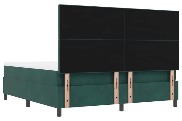Krevet s opruga kutije Tamnozelena 200 x 180 cm Baršun - Zelena / 200 x 180 cm