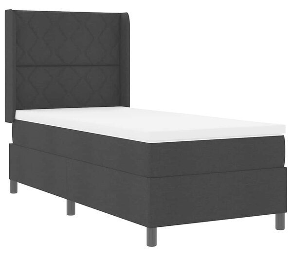 Krevet s opruga kutije s jastukom Crna 200 x 100 cm tkanina - Crna / 200 x 100 cm