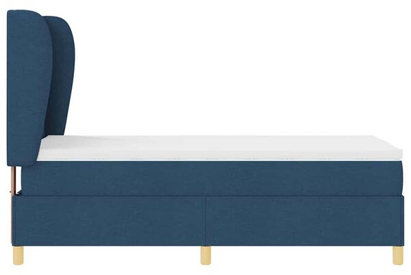 Krevet s opruga kutije s uzglavljem Plava 200 x 80 cm tkanina - Plava / 200 x 80 cm