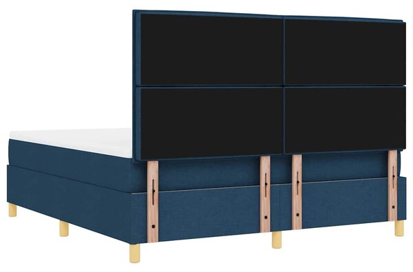 Krevet s opruga kutije s uzglavljem Plava 200 x 180 cm tkanina - Plava / 200 x 180 cm