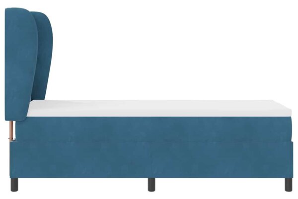 Krevet s opruga kutije Tamno plava 200 x 80 cm Baršun - Plava / 200 x 80 cm