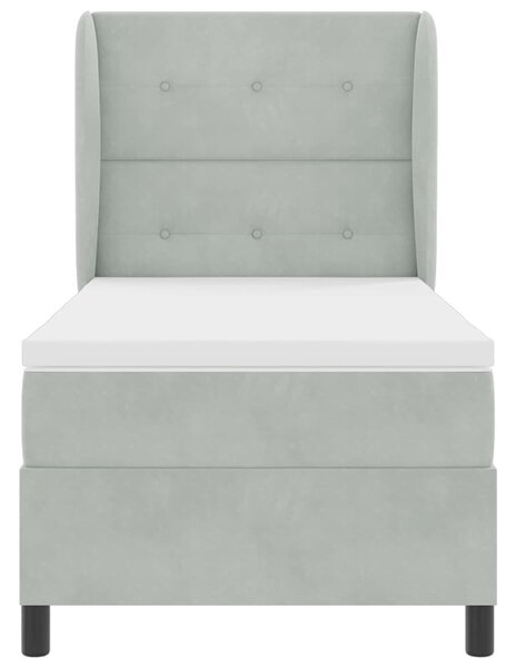 Krevet s opruga kutije Svijetlo siva 200 x 80 cm Baršun - Svjetlosiva / 200 x 80 cm