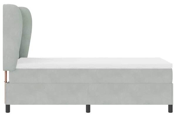 Krevet s opruga kutije Svijetlo siva 200 x 80 cm Baršun - Svjetlosiva / 200 x 80 cm