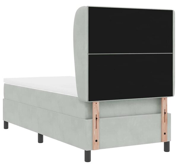 Krevet s opruga kutije Svijetlo siva 200 x 80 cm Baršun - Svjetlosiva / 200 x 80 cm