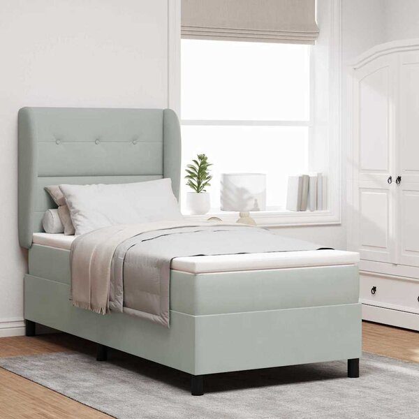 Krevet s opruga kutije Svijetlo siva 200 x 80 cm Baršun - Svjetlosiva / 200 x 80 cm