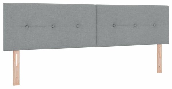 Krevet s opruga kutije Svijetlo siva 200 x 180 cm tkanina - Siva / 200 x 180 cm