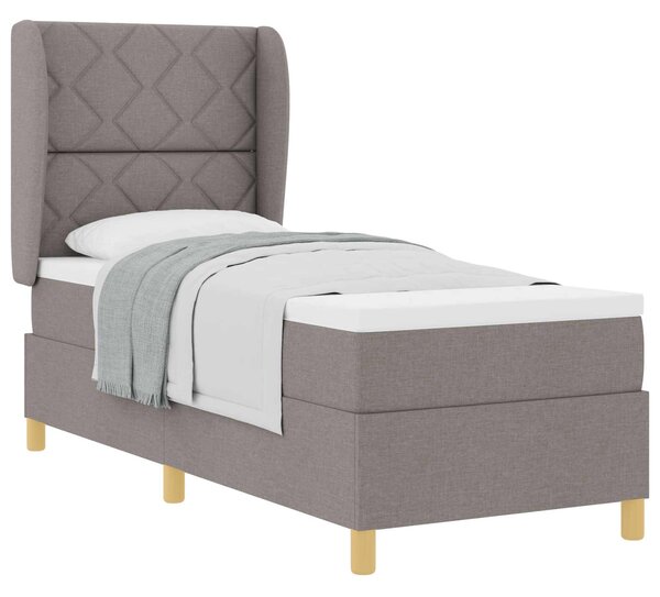 Krevet s opruga kutije Sivo-smeđa 200 x 80 cm tkanina - Smeđesiva / 200 x 80 cm
