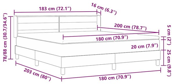 Krevet s opruga kutije s madracem Plava 200 x 180 cm tkanina - Plava / 200 x 180 cm