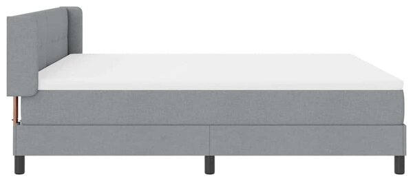 Krevet s opruga kutije Svijetlo siva 200 x 180 cm tkanina - Siva / 200 x 180 cm