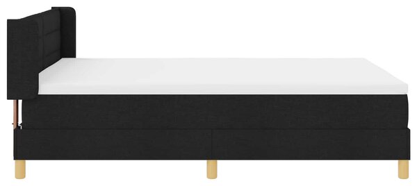 Krevet s opruga kutije s madracem Crna 200 x 140 cm tkanina - Crna / 200 x 140 cm
