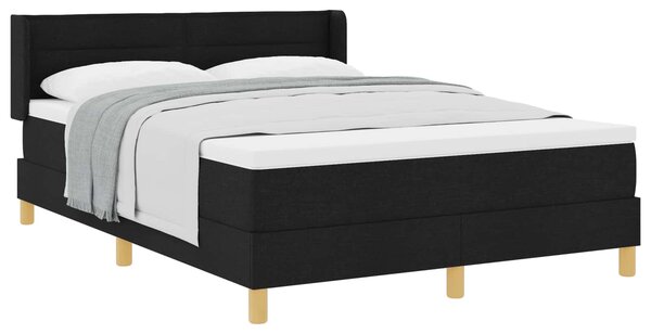Krevet s opruga kutije s madracem Crna 200 x 140 cm tkanina - Crna / 200 x 140 cm