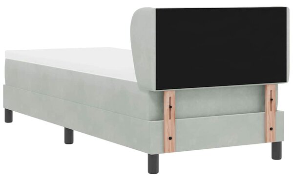 Krevet s opruga kutije Svjetlosiva 80 x 200 cm Baršun - Svjetlosiva / 80 x 200 cm