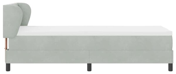 Krevet s opruga kutije Svjetlosiva 80 x 200 cm Baršun - Svjetlosiva / 80 x 200 cm