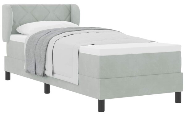 Krevet s opruga kutije Svjetlosiva 80 x 200 cm Baršun - Svjetlosiva / 80 x 200 cm