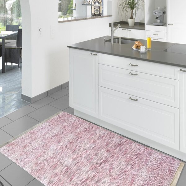 Ružičasti kuhinjski tepih s vodootpornom završnom obradom Širina: 160 cm | Duljina: 220 cm