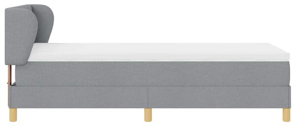 Krevet s opruga kutije Svjetlosiva 100 x 200 cm tkanina - Svjetlosiva / 100 x 200 cm