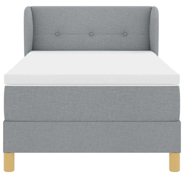 Krevet s opruga kutije Svjetlosiva 100 x 200 cm tkanina - Svjetlosiva / 100 x 200 cm