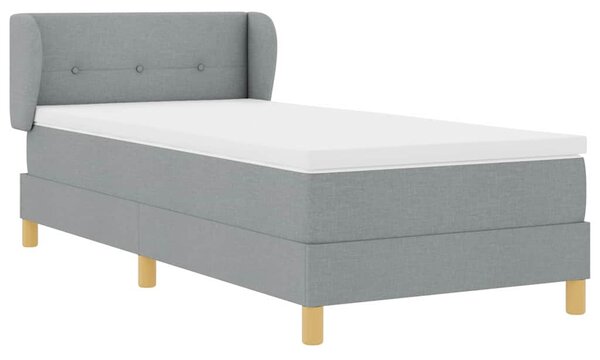 Krevet s opruga kutije Svjetlosiva 100 x 200 cm tkanina - Svjetlosiva / 100 x 200 cm