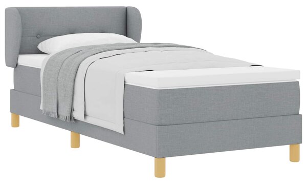 Krevet s opruga kutije Svjetlosiva 100 x 200 cm tkanina - Svjetlosiva / 100 x 200 cm