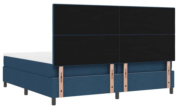 Krevet s opruga kutije s madracem Plava 200 x 200 cm tkanina - Modra / 200 x 200 cm