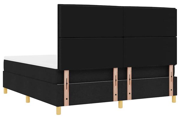 Krevet s opruga kutije s madracem Crna 180 x 200 cm tkanina - Crna / 180 x 200 cm