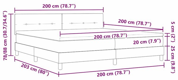 Krevet s opruga kutije Tamnozelena 200 x 200 cm Baršun - Zelena / 200 x 200 cm