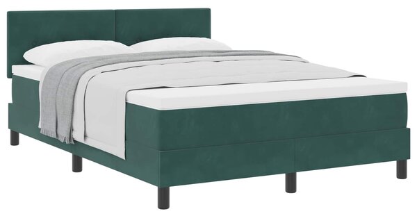 Krevet s opruga kutije Tamnozelena 140 x 190 cm Baršun - Zelena / 140 x 190 cm