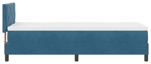 Krevet s opruga kutije Tamno plava 80 x 200 cm Baršun - Plava / 80 x 200 cm