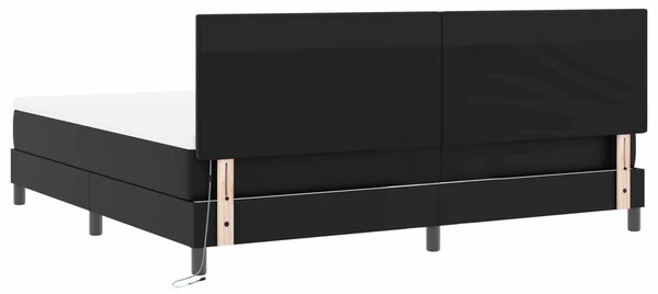 Krevet s opruga kutije Crna 200 x 200 cm Umjetna koža - Crna / 200 x 200 cm