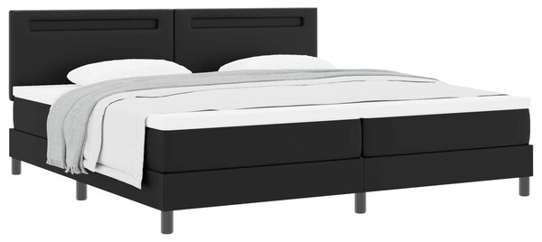 Krevet s opruga kutije Crna 200 x 200 cm Umjetna koža - Crna / 200 x 200 cm