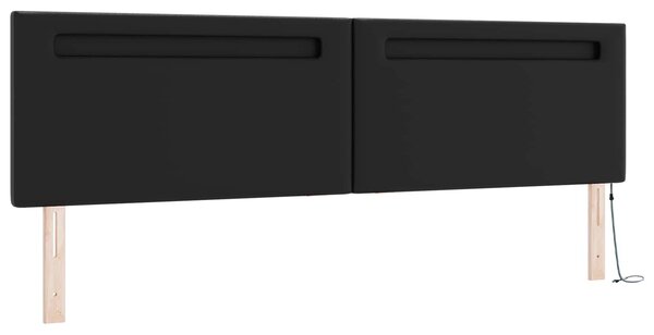 Krevet s opruga kutije Crna 200 x 200 cm Umjetna koža - Crna / 200 x 200 cm
