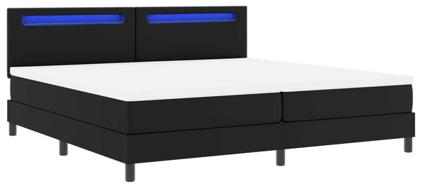 Krevet s opruga kutije Crna 200 x 200 cm Umjetna koža - Crna / 200 x 200 cm