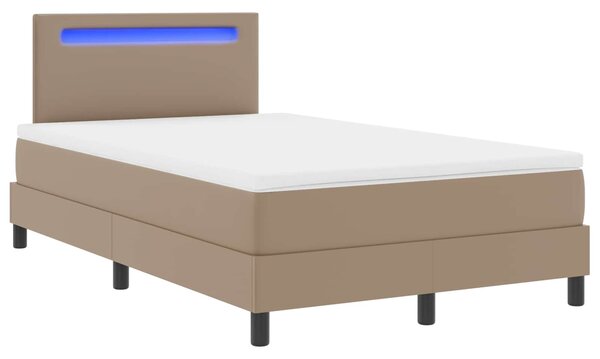 Krevet s opruga kutije s madracem Boja cappuccina 120 x 190 cm - Smeđa / 120 x 190 cm