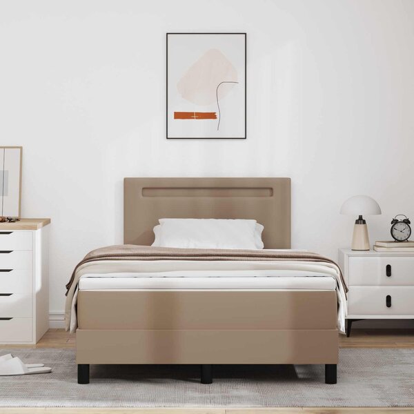 Krevet s opruga kutije s madracem Boja cappuccina 120 x 190 cm - Smeđa / 120 x 190 cm