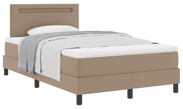 Krevet s opruga kutije s madracem Boja cappuccina 120 x 190 cm - Smeđa / 120 x 190 cm