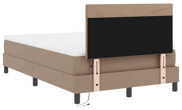 Krevet s opruga kutije s madracem Boja cappuccina 120 x 190 cm - Smeđa / 120 x 190 cm