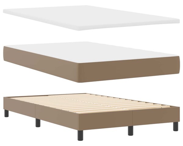 Krevet s opruga kutije s madracem Boja cappuccina 120 x 190 cm - Smeđa / 120 x 190 cm