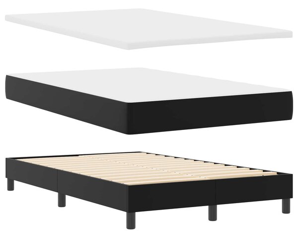 Krevet s opruga kutije Crna 120 x 200 cm Umjetna koža - Crna / 120 x 200 cm