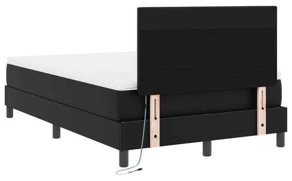 Krevet s opruga kutije Crna 120 x 200 cm Umjetna koža - Crna / 120 x 200 cm